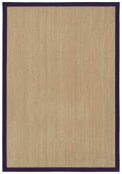 Seegrasteppich 2/2 fein Baumwollbord�re aubergine