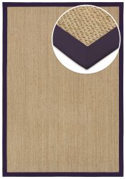 Bild von Seegrasteppich 2/2 fein Baumwollbordre aubergine