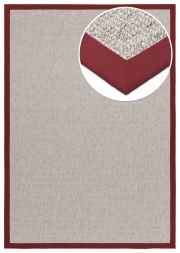 Bild von In- & Outdoor Teppich Taffino Como grau Polyesterbordre rot