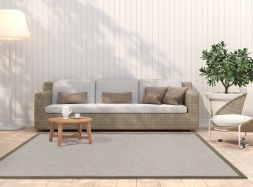 Alternatives Bild von In- & Outdoor Teppich Taffino Como grau Polyesterbordre champagner