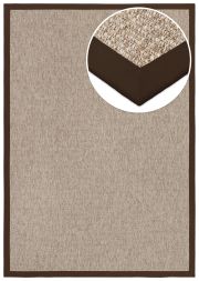 Bild von In- & Outdoor Teppich Taffino Como camel Polyesterbordre dunkelbraun