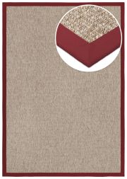 Bild von In- & Outdoor Teppich Taffino Como camel Polyesterbordre rot