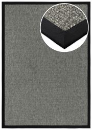 Bild von In- & Outdoor Teppich Taffino Como anthrazit Polyesterbordre schwarz