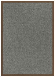 In- & Outdoor Teppich Taffino Como anthrazit Polyesterbordre cognac