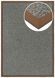 Bild von In- & Outdoor Teppich Taffino Como anthrazit Polyesterbordre cognac