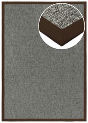 Bild von In- & Outdoor Teppich Taffino Como anthrazit Polyesterbordre dunkelbraun
