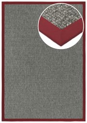 Bild von In- & Outdoor Teppich Taffino Como anthrazit Polyesterbordre rot