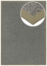 Bild von In- & Outdoor Teppich Taffino Como anthrazit Polyesterbordre champagner