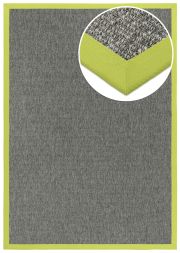 Bild von In- & Outdoor Teppich Taffino Como anthrazit Polyesterbordre hellgrn