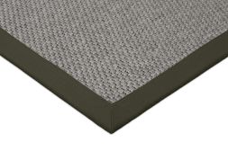 In- & Outdoor Teppich Cordoba grau Polyesterbordre dunkelgraubraun