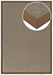 In- & Outdoor Teppich Cordoba taupe Polyesterbordre cognac