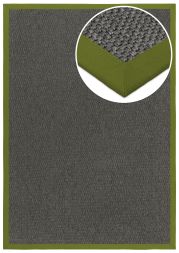 Bild von In- & Outdoor Teppich Cordoba anthrazit Polyesterbordre avocado