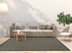 Alternatives Bild von In- & Outdoor Teppich Cordoba schlamm Polyesterbordre blau
