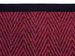 Kokoslufer Extra Rot/Schwarz mit Rand 90 cm Breite