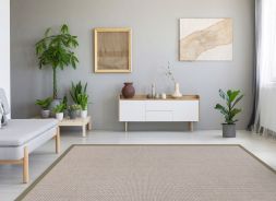 Alternatives Bild von Wollteppich Luna nuss Polyesterbordre sand