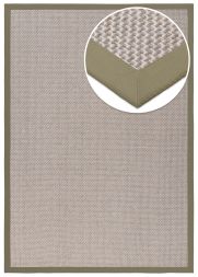 Bild von Wollteppich Luna nuss Polyesterbordre champagner