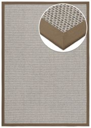 Bild von Wollteppich Luna grau Polyesterbordre oxid-taupe