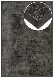 Bild von Vintage Teppich Moon Grove anthrazit mit Micofaserbordre