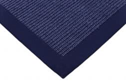 Sisal Teppich Mio nachtblau mit Baumwollbordüre