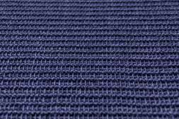Sisal Teppich Mio nachtblau mit Baumwollbordüre