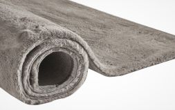 Flauschiger Teppich Roger grau - Kunstfell