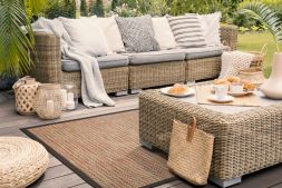 Outdoor Teppich Antigua Sandy-Beach Bordre schlamm