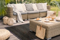 Alternatives Bild von Outdoor Teppich Barbados Late-Night Bordre grau