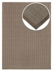 Bild von Sisal Teppich City Stripe taupe/hellbraun mit Microfaserbordre