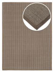 Sisal Teppich City Stripe taupe/hellbraun mit Microfaserbordre