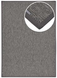 In- und Outdoorteppich Naturino Prestige graphit mit Polyesterbordüre