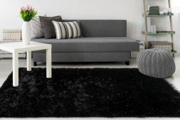 Alternatives Bild von Twist schwarz - Hochflor Teppich von Lalee