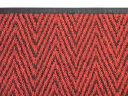 Kokosläufer Extra rot/schwarz 150 cm Breite