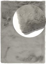 Flauschiger Teppich Louisa Taupe