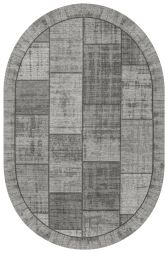 Vintage Teppich Pablo Grau Oval