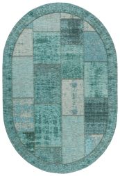 Vintage Teppich Pablo T�rkis Oval