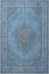 Vintage Teppich Retro azurblau