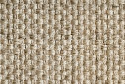 Sisal Teppich Cuadro hellbeige Baumwollbordre aubergine