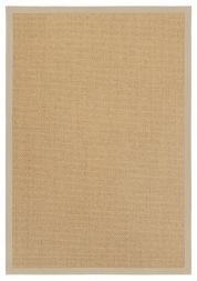 Sisal Teppich Cuadro natur Baumwollbordre hellbeige