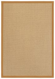 Sisal Teppich Cuadro natur Baumwollbordre safran