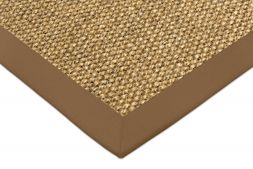 Sisal Teppich Macao Baumwollbordre braun