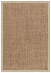 Sisal Teppich Mio champagner meliert Baumwollbordre hellbeige