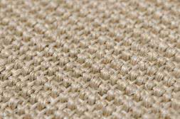 Sisal Teppich Mio kiesel Baumwollbordre cremewei