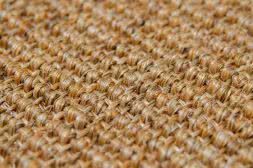 Sisal Teppich Mio nuss Baumwollbordüre cremeweiß