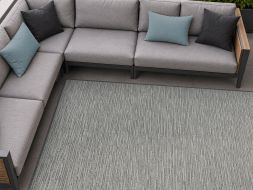 In- & Outdoor Teppich Taffino Eldorado silbergrau gekettelt