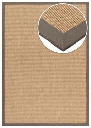 Outdoor Teppich Taffino Rips natur Bordre taupe