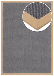 Bild von Outdoor Teppich Taffino Rips steingrau Bordre natur