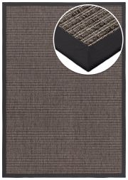 Outdoor Teppich Taffino Tweed graubraun Bordüre dunkelgrau