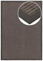 Outdoor Teppich Taffino Tweed graubraun Bordüre quarzgrau