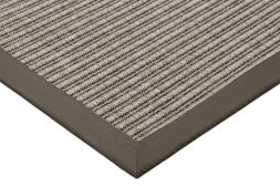 Outdoor Teppich Taffino Tweed grau mit Bordre