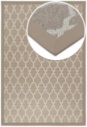 Bild von Wollwebteppich Wilton Chevron hellbraun/wollweiss Wunschma�
